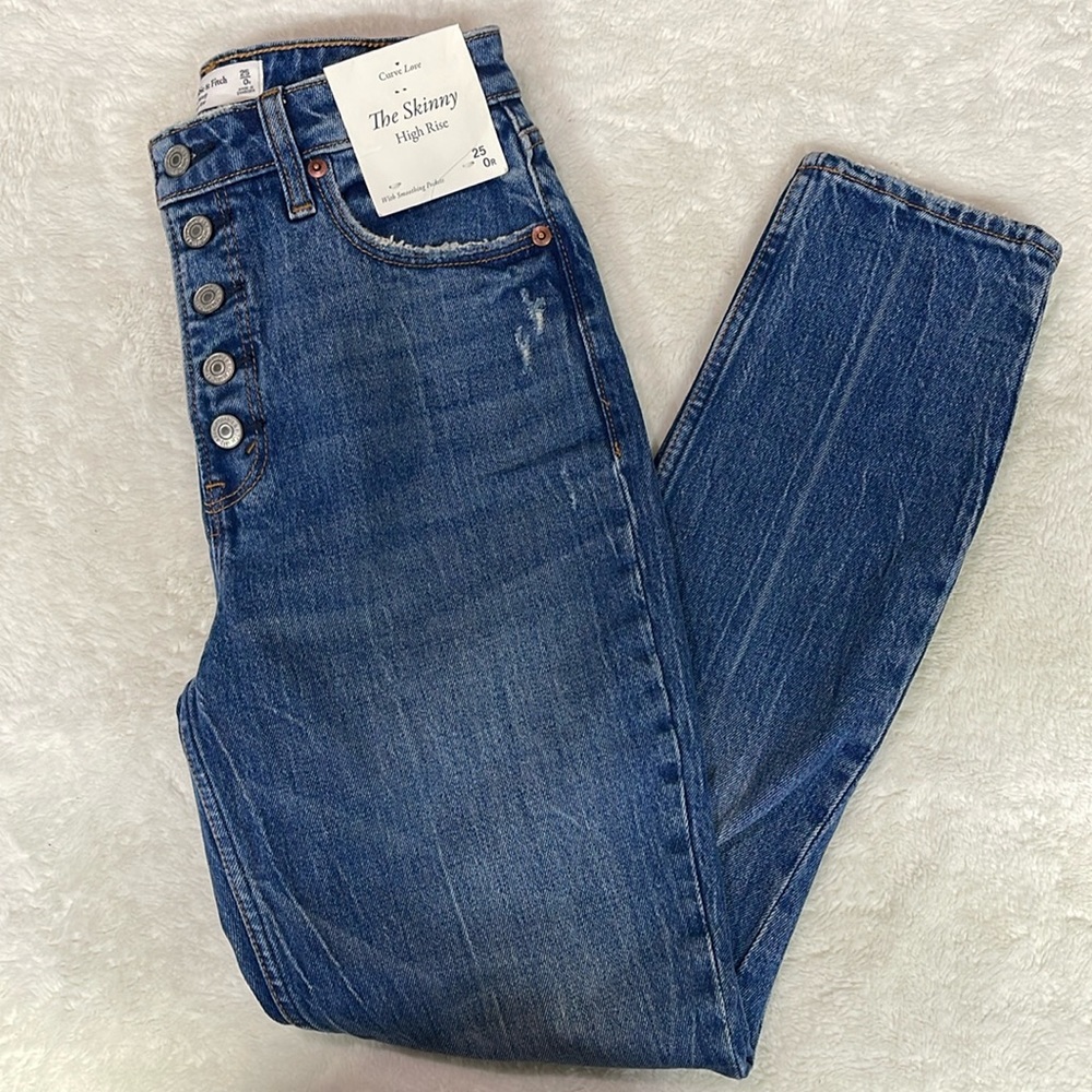Abercrombie & Fitch Curve Love High Rise Skinny Jeans